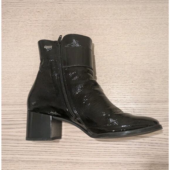 New Paul Green Panache Boot Black Crinkled Patent Size 7.5 US‎ size 10 - Picture 5 of 7